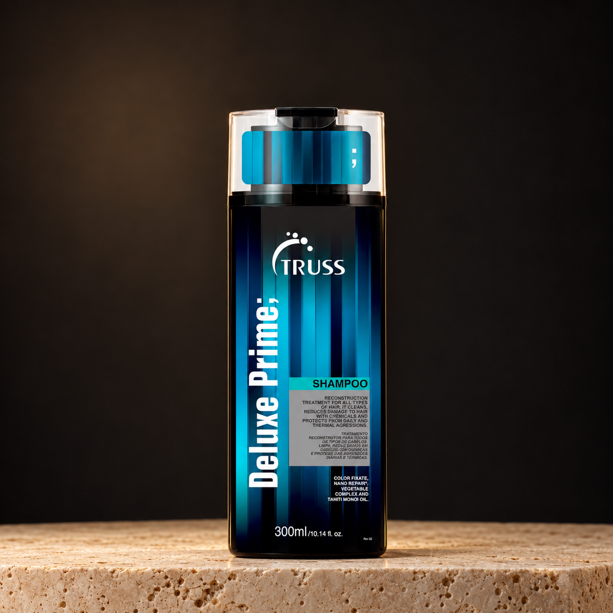 Delux Prime Shampoo — fotografía estilo luxury